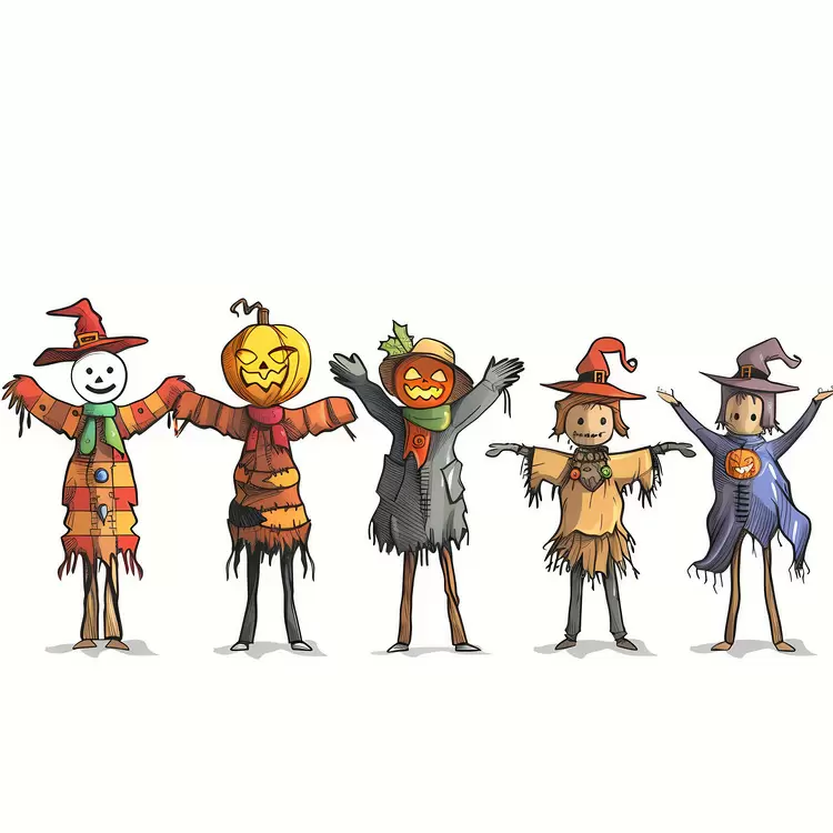 Halloween scarecrow Halloween Border